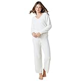 Softies Ultra-Soft Solid Marshmallow V-Neck Lounge...