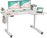 FEZIBO Reversible L-Shaped Electric Standing Desk,...