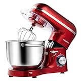 Aucma Stand Mixer,6.5-QT 660W 6-Speed Tilt-Head...