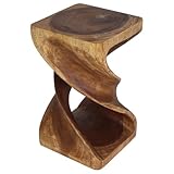 Haussmann® Wood Double Twist Side Table 12 in SQ...
