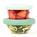 Food Huggers Replacement Lids for Glass Storage...