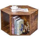 BEWISHOME Hexagonal Coffee Table with Storage,...